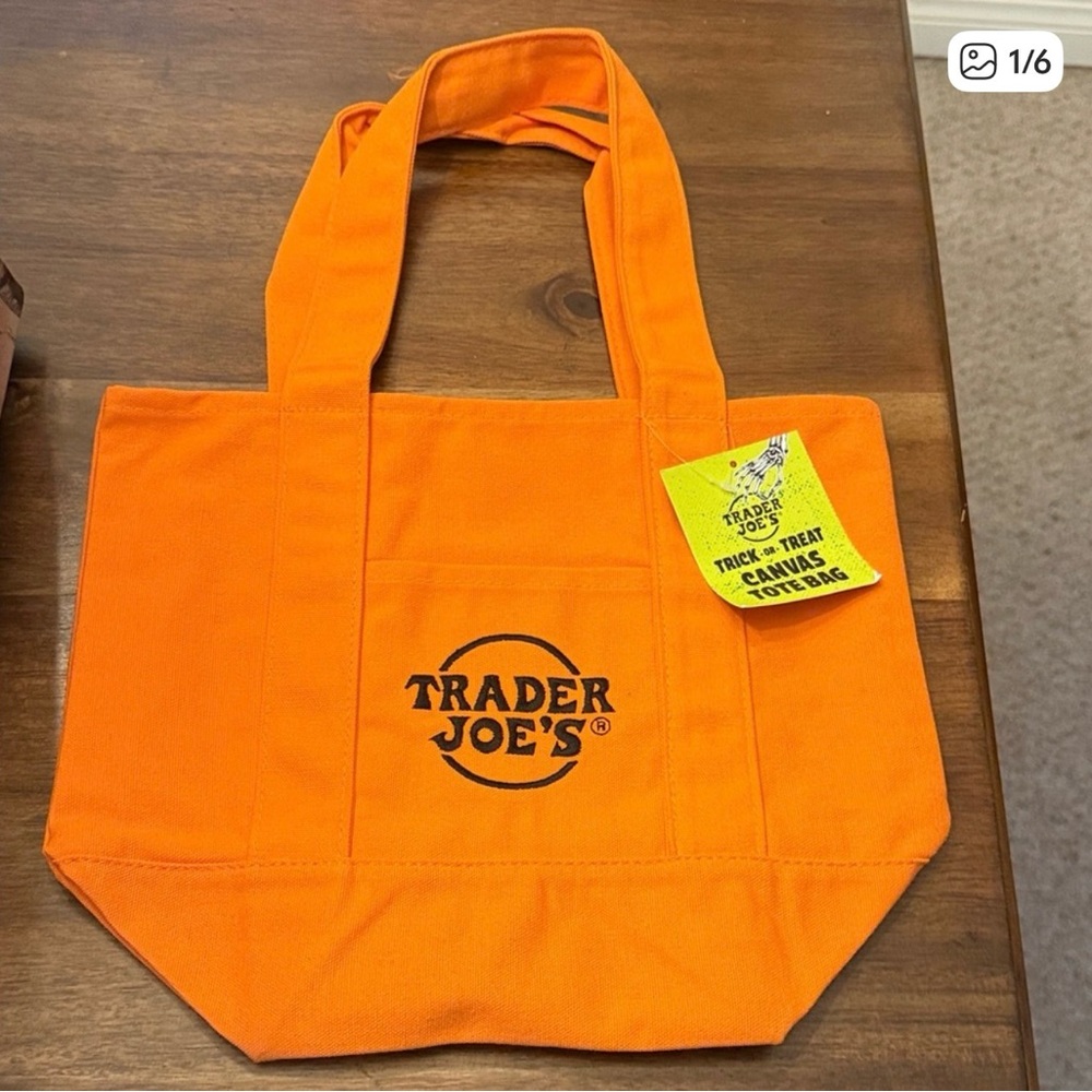 Trader Joe's Orange Mini Tote Bag